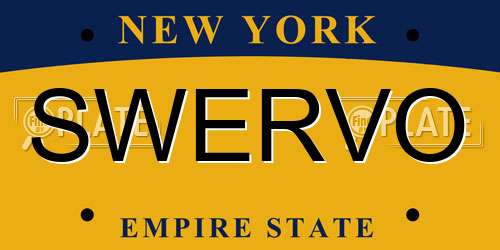 SWERVO New York License Plate