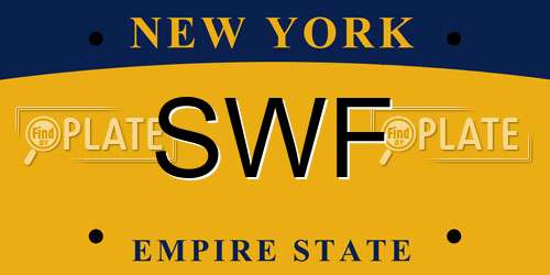 SWF New York License Plate