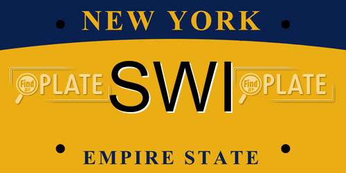 SWI New York License Plate