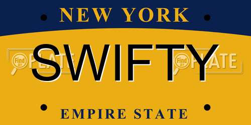 SWIFTY New York License Plate