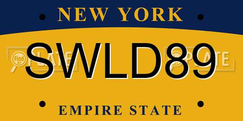SWLD89 New York License Plate