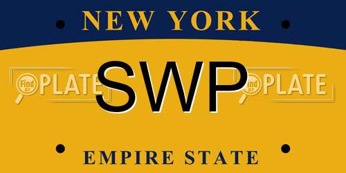 SWP New York License Plate