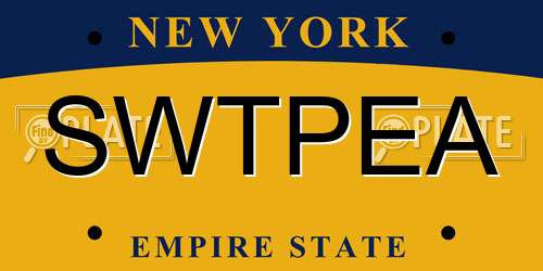 SWTPEA New York License Plate
