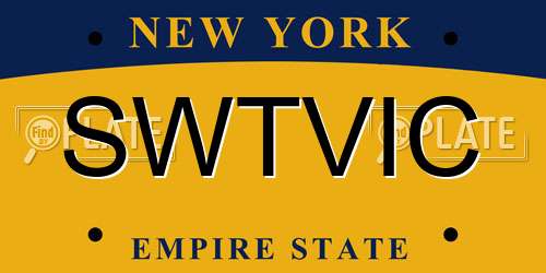 SWTVIC New York License Plate