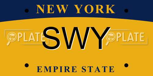 SWY New York License Plate