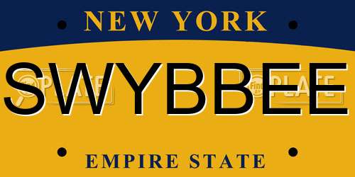 SWYBBEE New York License Plate