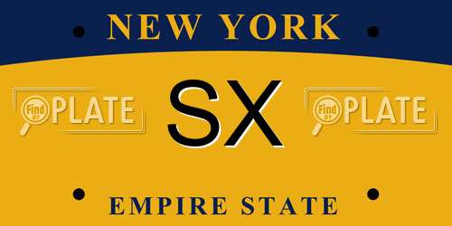 SX New York License Plate