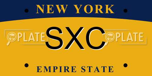 SXC New York License Plate