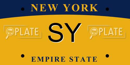 SY New York License Plate