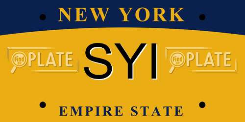 SYI New York License Plate