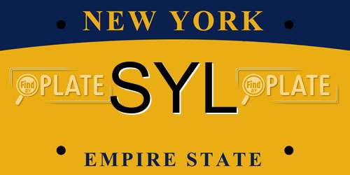 SYL New York License Plate