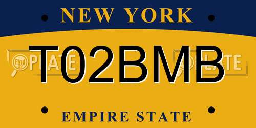 T02BMB New York License Plate