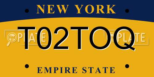 T02TOQ New York License Plate