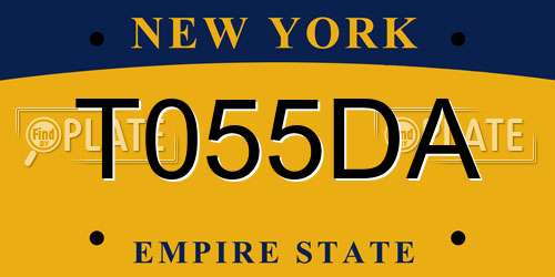 T055DA New York License Plate