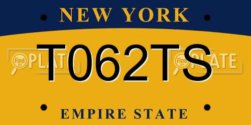 T062TS New York License Plate