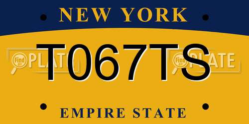 T067TS New York License Plate