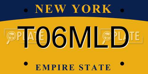 T06MLD New York License Plate