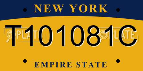 T101081C New York License Plate