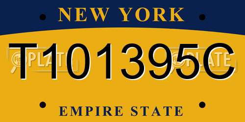 T101395C New York License Plate