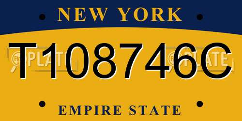 T108746C New York License Plate