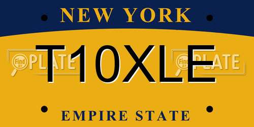 T10XLE New York License Plate