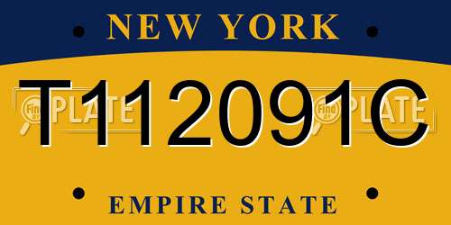 T112091C New York License Plate