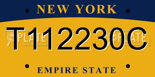 T112230C New York License Plate