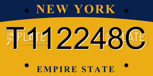 T112248C New York License Plate