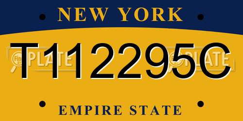 T112295C New York License Plate