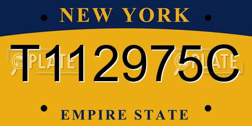 T112975C New York License Plate