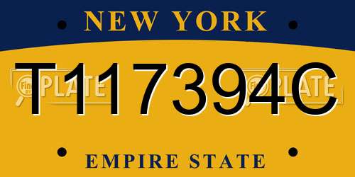 T117394C New York License Plate