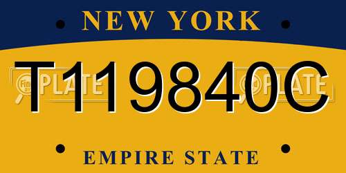 T119840C New York License Plate