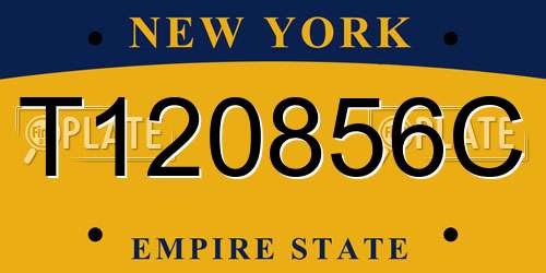 T120856C New York License Plate