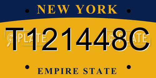 T121448C New York License Plate