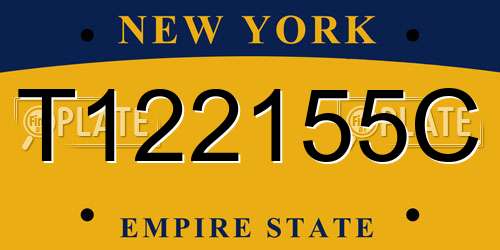 T122155C New York License Plate