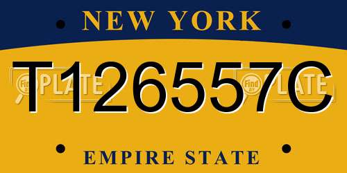 T126557C New York License Plate