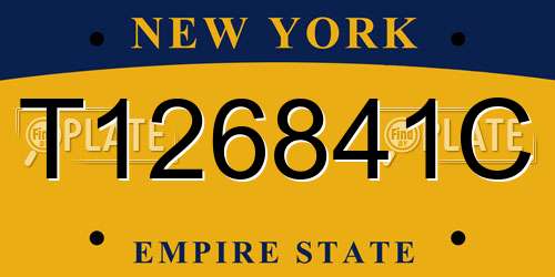 T126841C New York License Plate