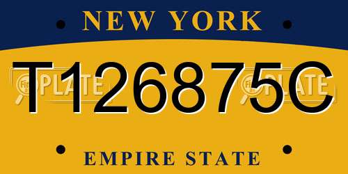 T126875C New York License Plate