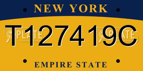 T127419C New York License Plate