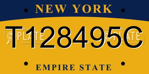 T128495C New York License Plate