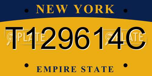 T129614C New York License Plate