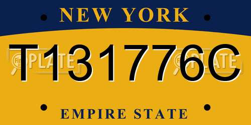 T131776C New York License Plate