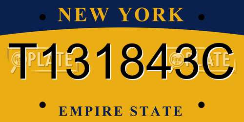T131843C New York License Plate