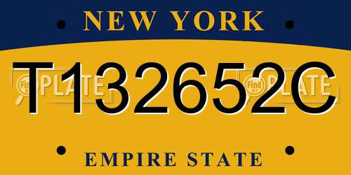 T132652C New York License Plate