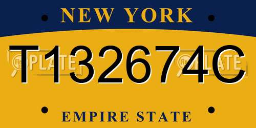 T132674C New York License Plate