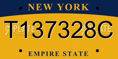T137328C New York License Plate