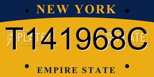 T141968C New York License Plate