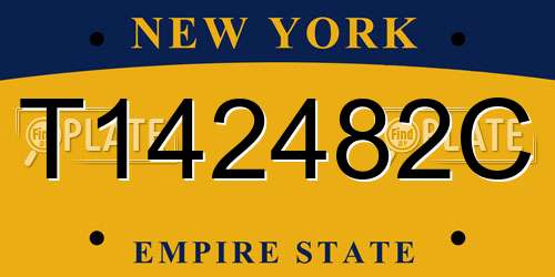 T142482C New York License Plate
