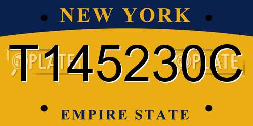 T145230C New York License Plate