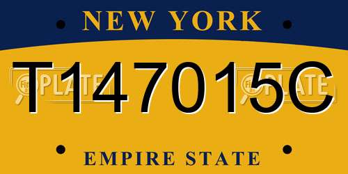 T147015C New York License Plate